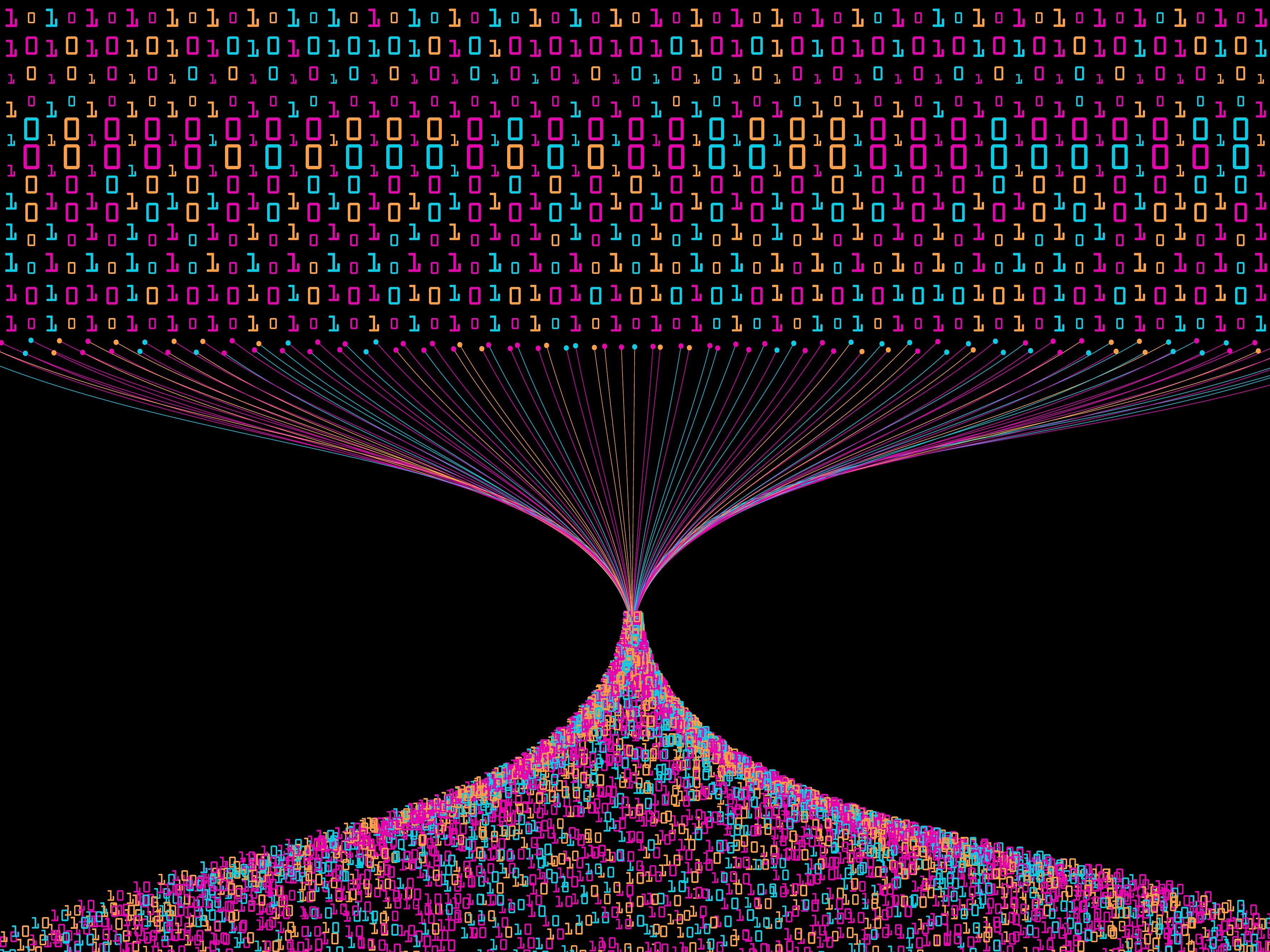 pictrue representing stacked ones and zeros